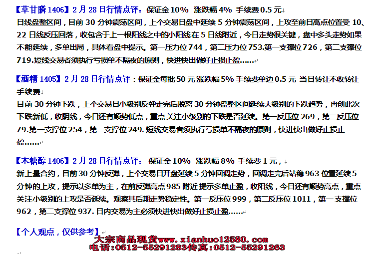   南京亚太化工2月28日盘前行情点评